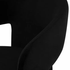NUEVO ANISE BLACK VELVET VELOUR ACCENT CHAIR
