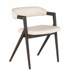 NUEVO ANITA BEIGE LINEN DINING CHAIR