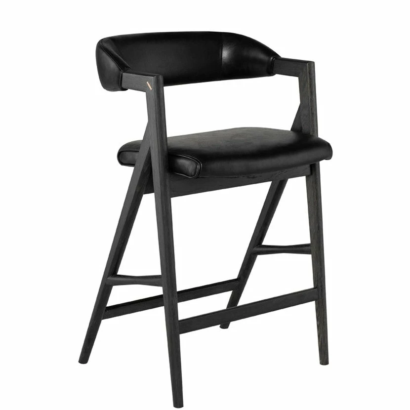Best deal π€© NUEVO ANITA COUNTER STOOL: RAVEN LEATHER Furniture β¨ 3 NUEVO ANITA COUNTER STOOL: RAVEN LEATHER Furniture