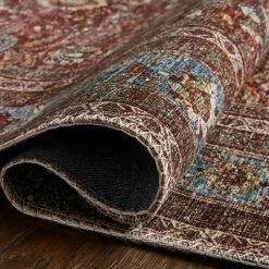 Flash Sale π LOLOI ANJALI VINTAGE PRINT FLAT RUG: BRICK, BLUE β 20 LOLOI ANJALI VINTAGE PRINT FLAT RUG: BRICK, BLUE