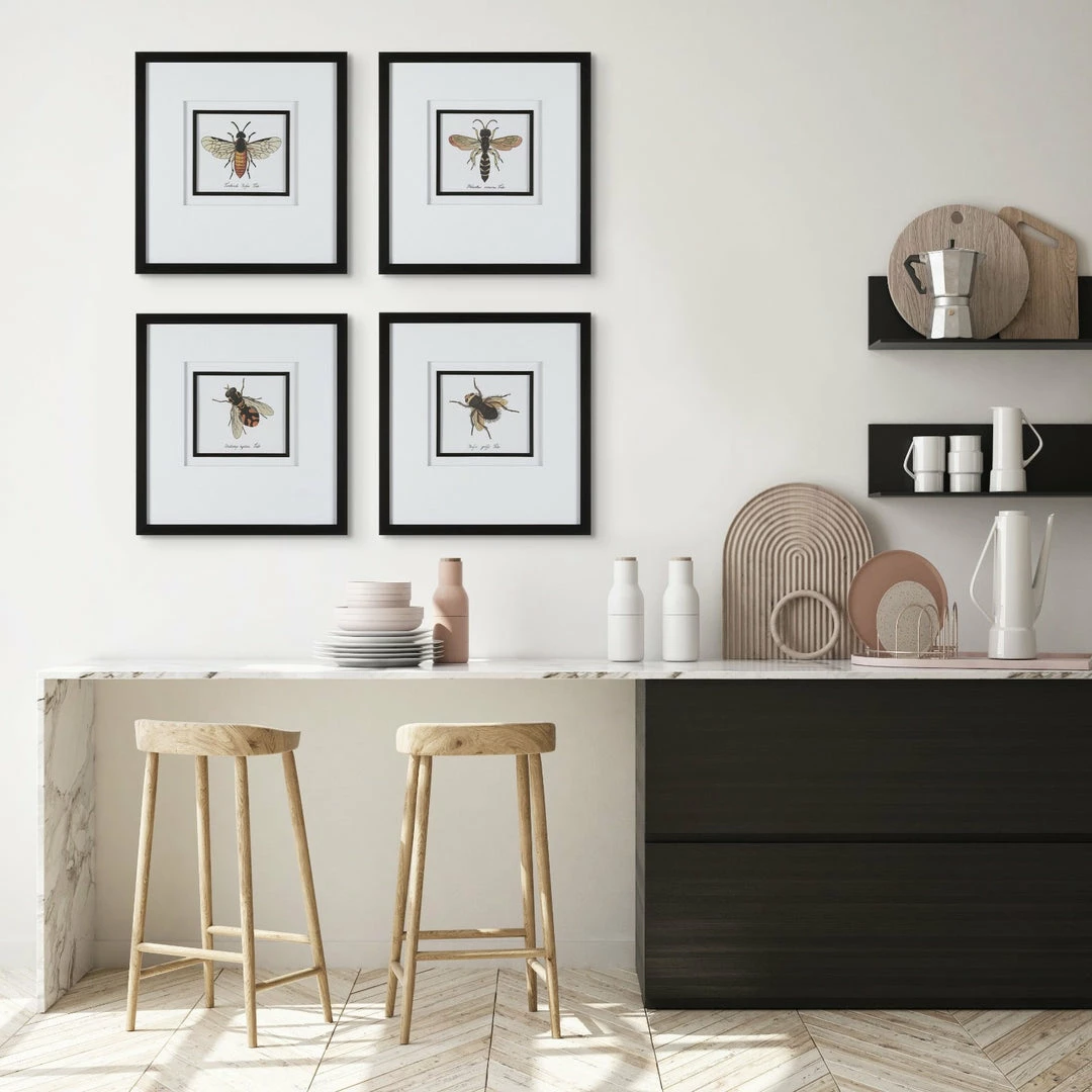 Outlet 🎁 UTTERMOST "ANTHOPHILA" GLASS FRAMED PRINTS | SET OF 4 ✨ 2 UTTERMOST "ANTHOPHILA" GLASS FRAMED PRINTS | SET OF 4