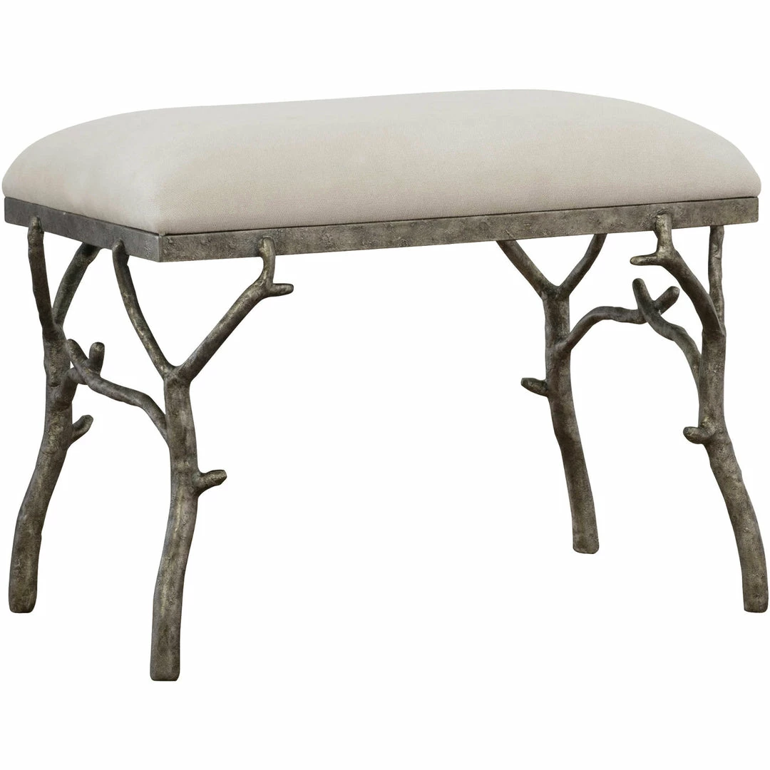 New ๐งจ UTTERMOST Furniture ANTIQUE SILVER BRANCH ACCENT BENCH ๐คฉ 2 UTTERMOST Furniture ANTIQUE SILVER BRANCH ACCENT BENCH