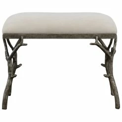 UTTERMOST Furniture ANTIQUE SILVER BRANCH ACCENT BENCH