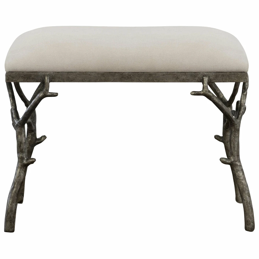 New ๐งจ UTTERMOST Furniture ANTIQUE SILVER BRANCH ACCENT BENCH ๐คฉ 1 UTTERMOST Furniture ANTIQUE SILVER BRANCH ACCENT BENCH