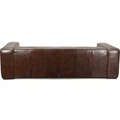MOES ANTWERP CIGAR BROWN LEATHER SOFA Living Room
