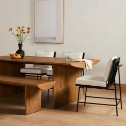 FOUR HANDS ARIZONA NOIR DINING CHAIR: SAVILLE FLAX