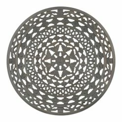 SURYA ASHA CARVED WOOD WALL MEDALLION