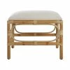 UTTERMOST Furniture ASHORE RATTAN WRAPPED SMALL BENCH: WHITE
