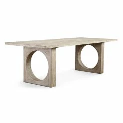 DOVETAIL Furniture ASPEN RUSTIC WHITE WASHED PINE DINING TABLE
