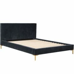 Flash Sale ๐ MOES ASTRID MIDNIGHT BLUE VELVET PLATFORM BED ๐ 12 MOES ASTRID MIDNIGHT BLUE VELVET PLATFORM BED