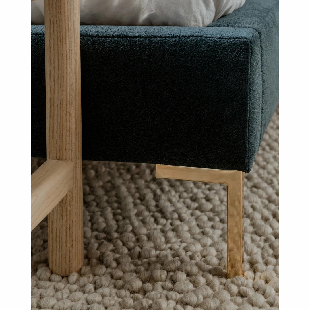 Flash Sale ๐ MOES ASTRID MIDNIGHT BLUE VELVET PLATFORM BED ๐ 4 MOES ASTRID MIDNIGHT BLUE VELVET PLATFORM BED