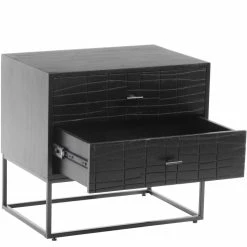 MOES ATELIER NOIR CARVED WOOD NIGHTSTAND Furniture