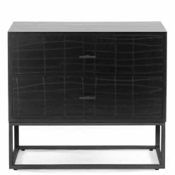 MOES ATELIER NOIR CARVED WOOD NIGHTSTAND Furniture