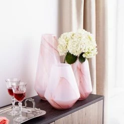 CYAN ATRIA PINK GLASS VASE