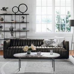 Promo π₯° FOUR HANDS Furniture AUGUSTINE CHANNEL TUFTED LEATHER SOFA π 15 FOUR HANDS Furniture AUGUSTINE CHANNEL TUFTED LEATHER SOFA