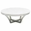NUEVO AURORA POLISHED STEEL + MARBLE COFFEE TABLE