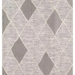 SURYA AVILA GRAY DIAMOND TEXTURED PILE RUG