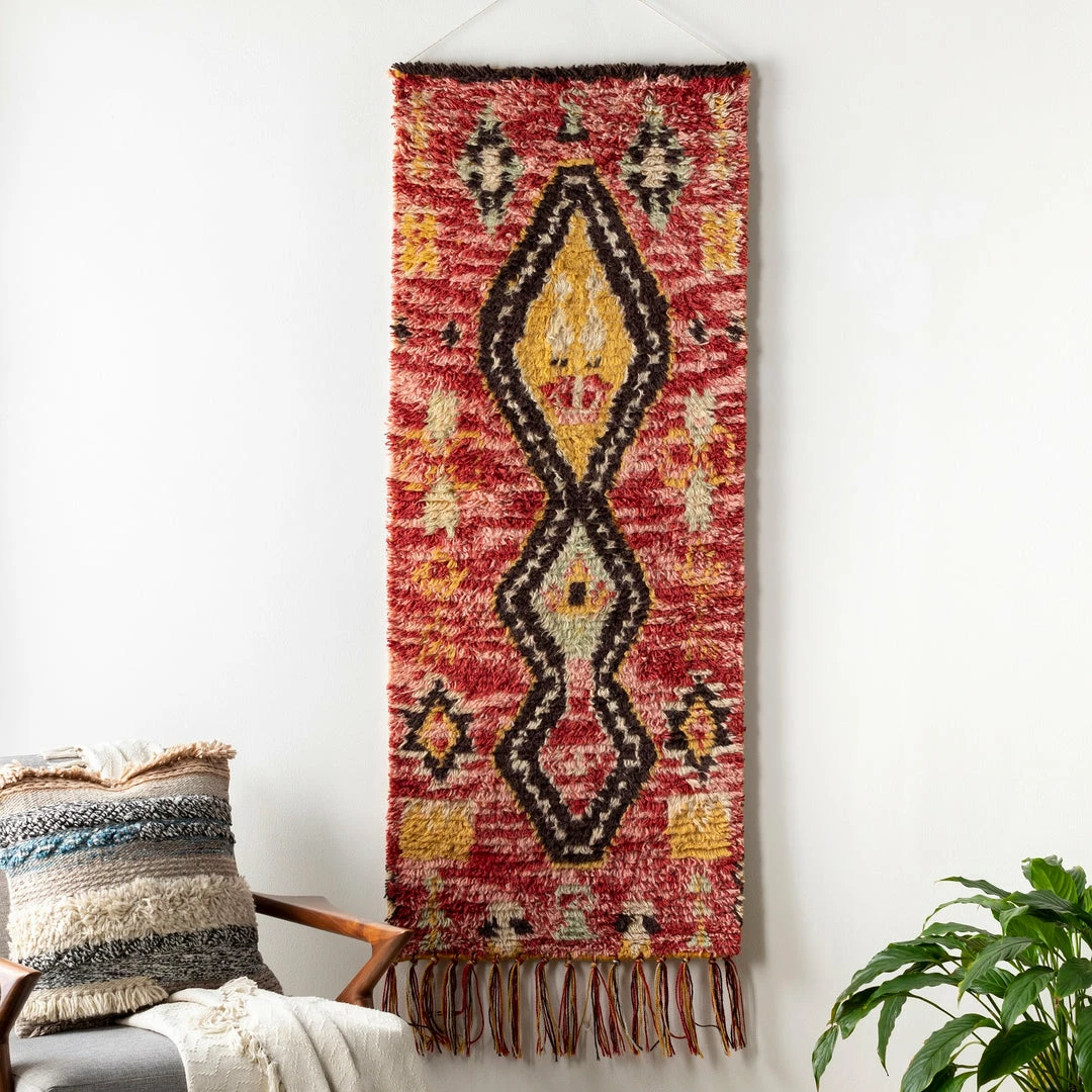 New π₯° SURYA Wall Sculptures + Decor AZILAL RED + YELLOW MORROCCAN WALL TAPESTRY π 2 SURYA Wall Sculptures + Decor AZILAL RED + YELLOW MORROCCAN WALL TAPESTRY