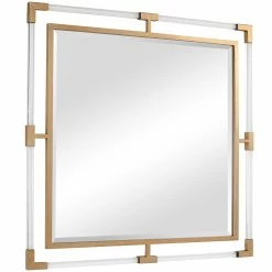 UTTERMOST BALKAN ACRYLIC SQUARE MIRROR: GOLD