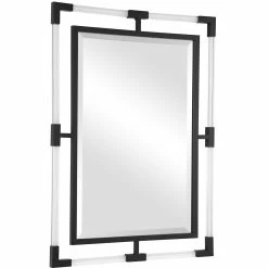 UTTERMOST BALKAN ACRYLIC MIRROR: BLACK