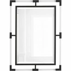 UTTERMOST BALKAN ACRYLIC MIRROR: BLACK
