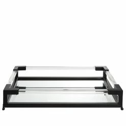 UTTERMOST BALKAN MIRRORED SERVING TRAY: BLACK Accessories