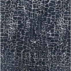 SURYA MIDNIGHT MOON WOOL RUG: NAVY