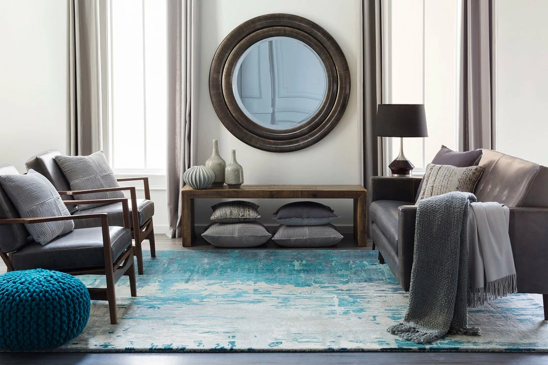 Coupon ๐ SURYA DIBA WOOL RUG: TEAL ๐ 7 SURYA DIBA WOOL RUG: TEAL