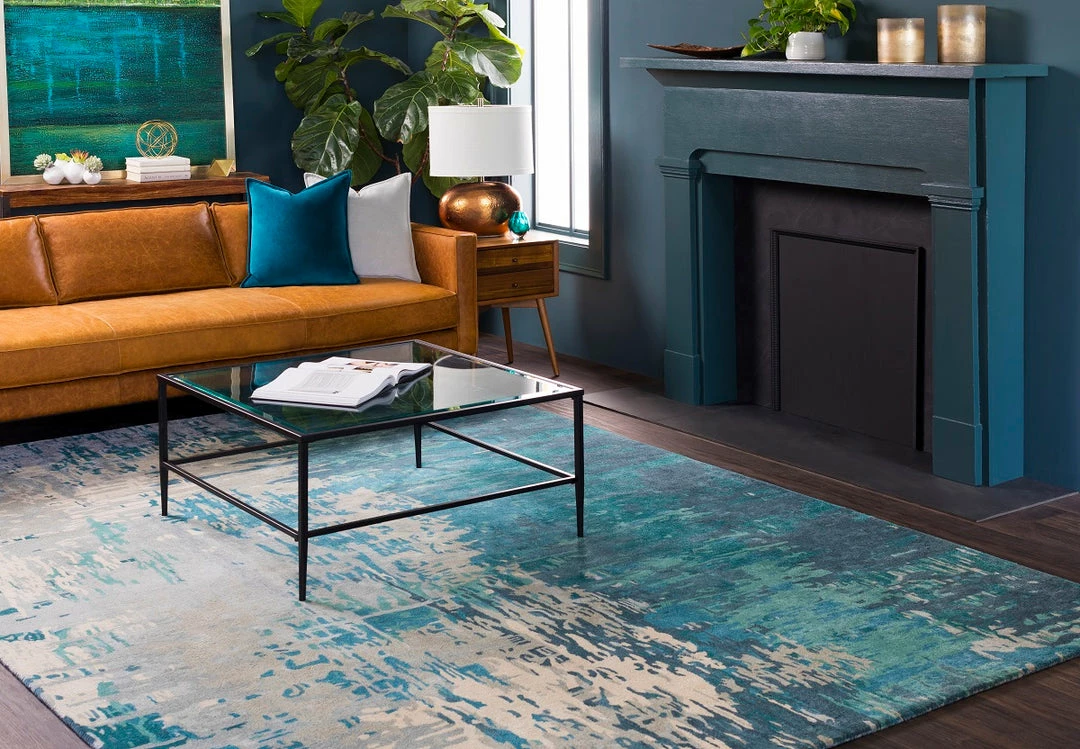 Coupon ๐ SURYA DIBA WOOL RUG: TEAL ๐ 8 SURYA DIBA WOOL RUG: TEAL