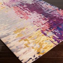 SURYA DIBA WOOL RUG: PURPLE