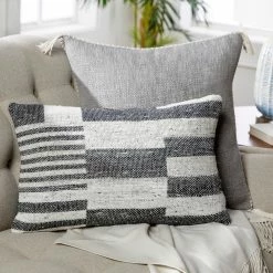 SURYA Pillows + Decor BANDED STRIPES ASHTON PILLOW