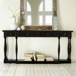 HOOKER Furniture BARLOW CONSOLE: HAND-RUBBED BLACK