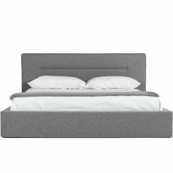 VIG Bedroom BASEL GREY UPHOLSTERED PLATFORM BED