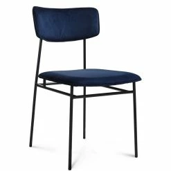 MOES BAUER NAVY VELVET DINING CHAIR | SET OF 2