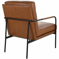 MOES BAUER CHESTNUT LEATHER ARM CHAIR