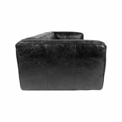 MOES BAUHAUS VINTAGE BLACK LEATHER SOFA Living Room
