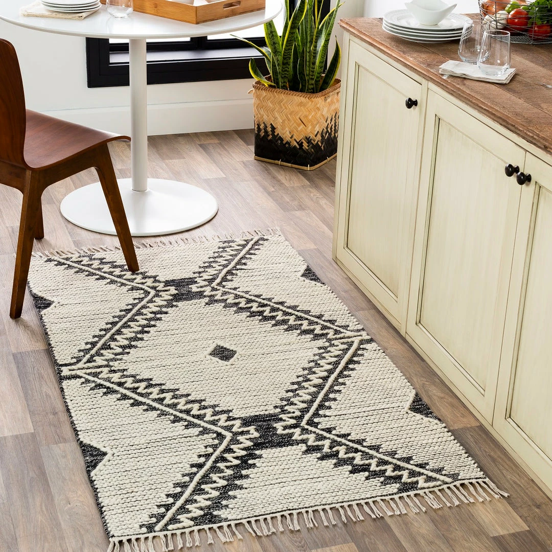Budget โค๏ธ SURYA SIMI WOOL + COTTON TEXTURED FLATWEAVE: CHARCOAL Rug ๐ 5 SURYA SIMI WOOL + COTTON TEXTURED FLATWEAVE: CHARCOAL Rug