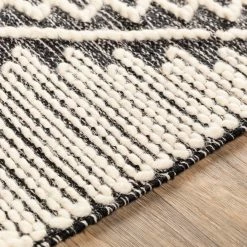 Budget โค๏ธ SURYA SIMI WOOL + COTTON TEXTURED FLATWEAVE: CHARCOAL Rug ๐ 8 SURYA SIMI WOOL + COTTON TEXTURED FLATWEAVE: CHARCOAL Rug