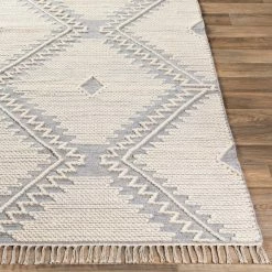 SURYA SIMI WOOL + COTTON TEXTURED FLATWEAVE: GRAY Rug