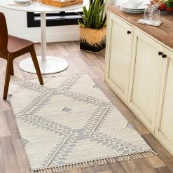 SURYA SIMI WOOL + COTTON TEXTURED FLATWEAVE: GRAY Rug