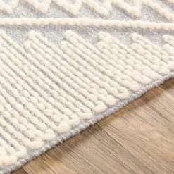 SURYA SIMI WOOL + COTTON TEXTURED FLATWEAVE: GRAY Rug