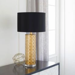 SURYA CANDACE LAMP: GOLD