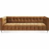 TOV Living Room BEATRICE TUFTED VELVET SOFA + LUCITE LEGS