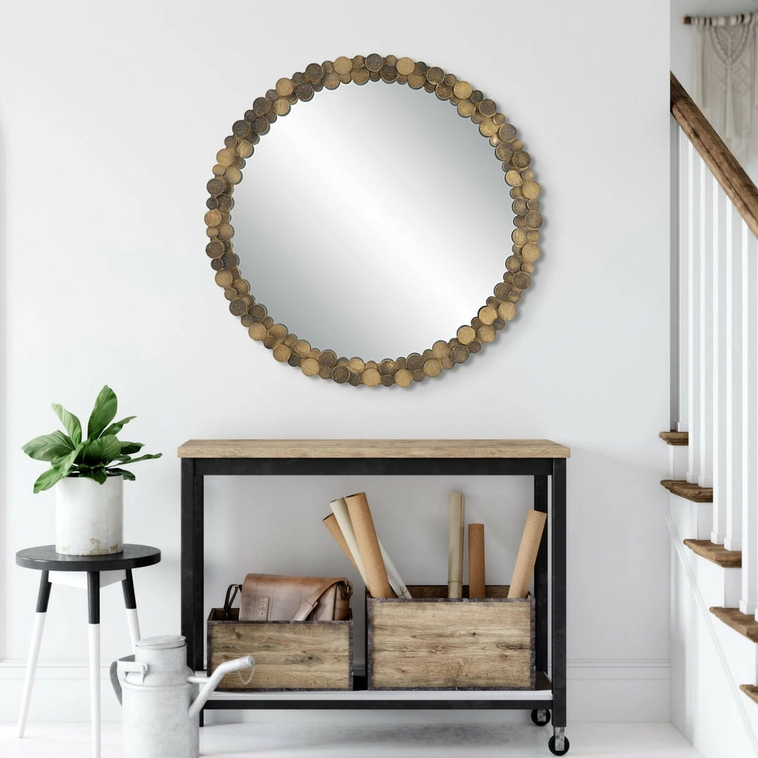 Deals π UTTERMOST Mirrors BELEDI COINS ROUND MIRROR π― 3 UTTERMOST Mirrors BELEDI COINS ROUND MIRROR