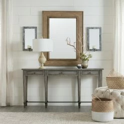 HOOKER BELLA VINTAGE GREY CONSOLE TABLE