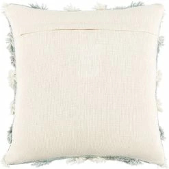 SURYA BELU FRINGE PILLOW: GLACIER BLUE Pillows + Decor