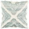 SURYA BELU FRINGE PILLOW: GLACIER BLUE Pillows + Decor