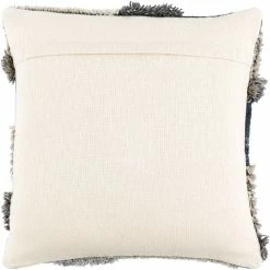 SURYA BELU FRINGE PILLOW: SANDSTONE & INK BLUE Pillows + Decor