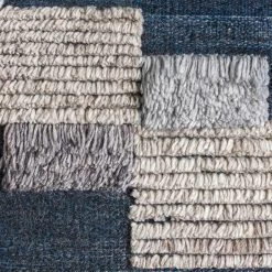 SURYA BELU FRINGE PILLOW: SANDSTONE & INK BLUE Pillows + Decor