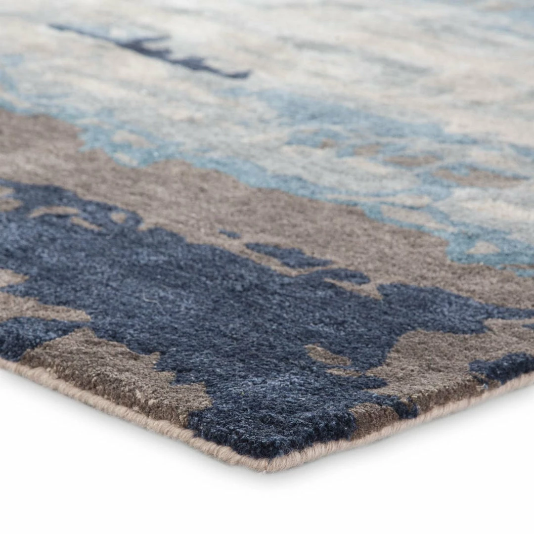 Best Sale ⭐ JAIPUR BENA WOOL + VISCOSE RUG: BLUE, STONE ⭐ 3 JAIPUR BENA WOOL + VISCOSE RUG: BLUE, STONE